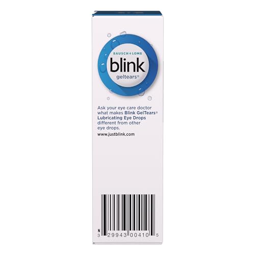 BLINK GelTears Eye Drops for Dry Eyes, Moisturizing & Soothing for Moderate t...