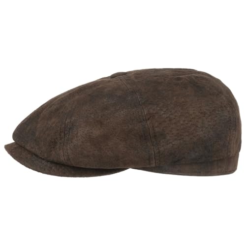 Stetson Casquette Hatteras Pigskin Homme - Casquettes Type Gavroche avec Visiere, Doublure Printemps-ete - S (54-55 cm) Marron
