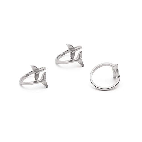 Preisvergleich Produktbild Ogquaton Premium-Qualität Frauen Fischschwanz offenen Ring Chic Double Tails Ringe