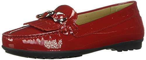 Geox D Elidia A, Mocasines Mujer, Rojo (Red), 37 EU
