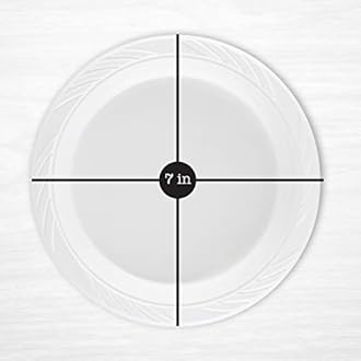 100 Count Disposable 7 Inch White Plastic Plates