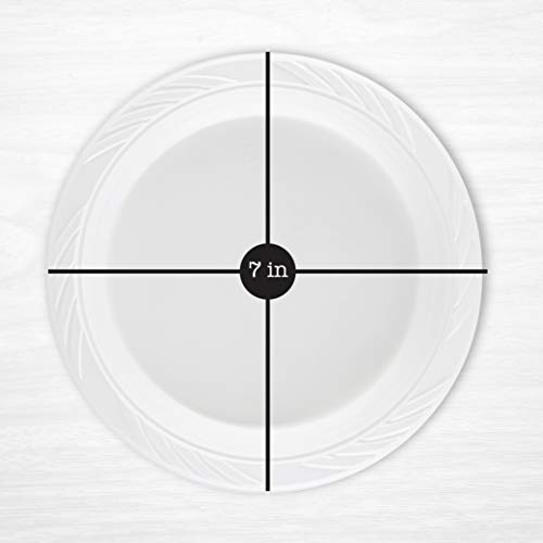 PLASTICPRO 7 Inch White Disposable Plates - 100 Count