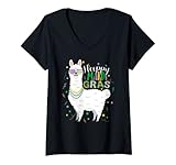 Photo Gallery donna felice mardi gras llama occhiali da sole bandiera americana ragazzi ragazze maglietta con collo a v Photo Gallery donna felice mardi gras llama occhiali da sole bandiera americana ragazzi ragazze maglietta con collo a v