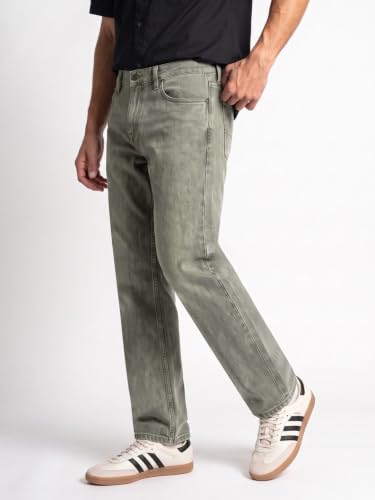 Image of Urbano Fashion Men's Relaxed Fit Washed Denim Jeans Non-Stretchable