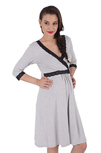 Camisola gestante e amamentação busto transpassado