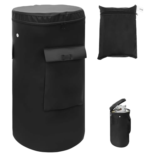 Funda protectora para bombona de gas de 11 kg, 33 x 66 cm, 600D, Oxford, con cordón, impermeable, resistente al viento, antiUV, para botella de gas propano