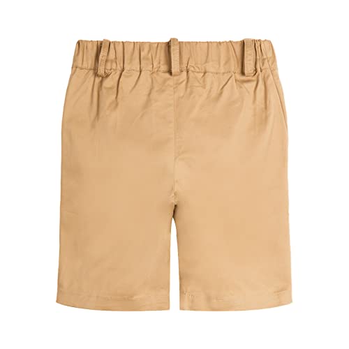 Short chino garçon taille élastique devant plat vêtement école
