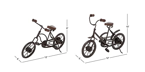 Escultura de bicicleta metálica Deco 79, set de 2 miniatura 4