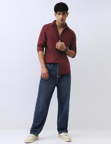 Image of Urbano Fashion Men's Cotton Full Sleeve Regular Fit Casual Solid Shirt