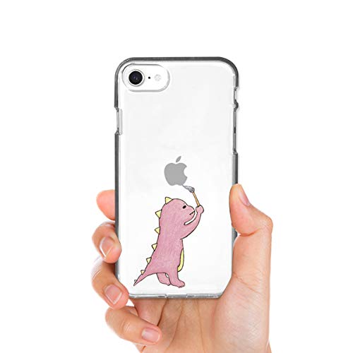 最安値 Akan 新型 Iphone Se 第2世代 Iphone Se2 ケース ソフト クリアケース お絵かきザウルス ピンク エイカン アイフォン カバー 落下防止 ストラップホール付き ワイヤレス充電対応 4 7インチ 日本正規代理店品の価格比較