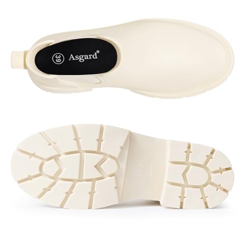 image for Asgard Women's Platform Ankle Rain Boots Waterproof Chelsea Boots Shor