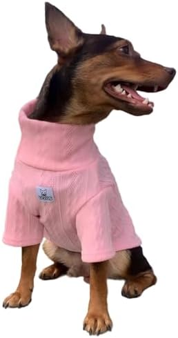 YQYS Dog Turtleneck Sweaters Pullover Sweater for Small Dogs and Kitten Thick Warm Cute Cat Sweater Teacup Dog Clothing Puppy Clothes Ropa para Perro Pink Large
