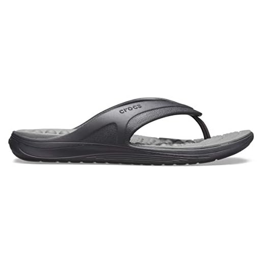 Crocs Reviva Flip, Chanclas Unisex Adulto, Negro (Black/Slate Grey 0dd), 39/40 EU