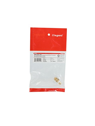 Conector RCA macho a F tipo coaxial blanco On-Q miniatura 3