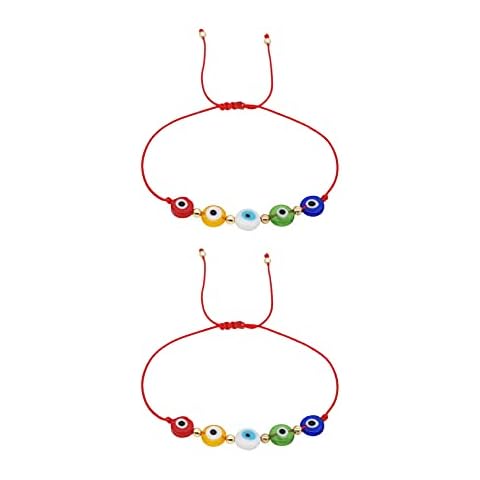 2PCS Evil Eye Beaded Bracelets Cover