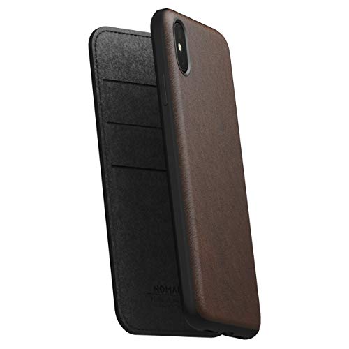 Nomad Rugged Folio for iPhone XS Max | Rustic Brown Horween Leather