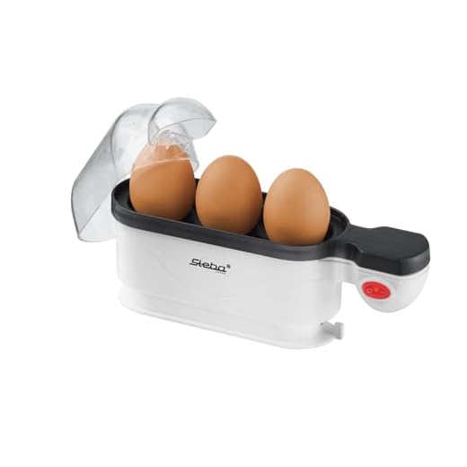 Steba Eierkoker, kookschaal met antiaanbaklaag, voor max. 3 eieren, eiertray met draaggreep, maatbeker met eierprikker, 350 watt, EK 4
