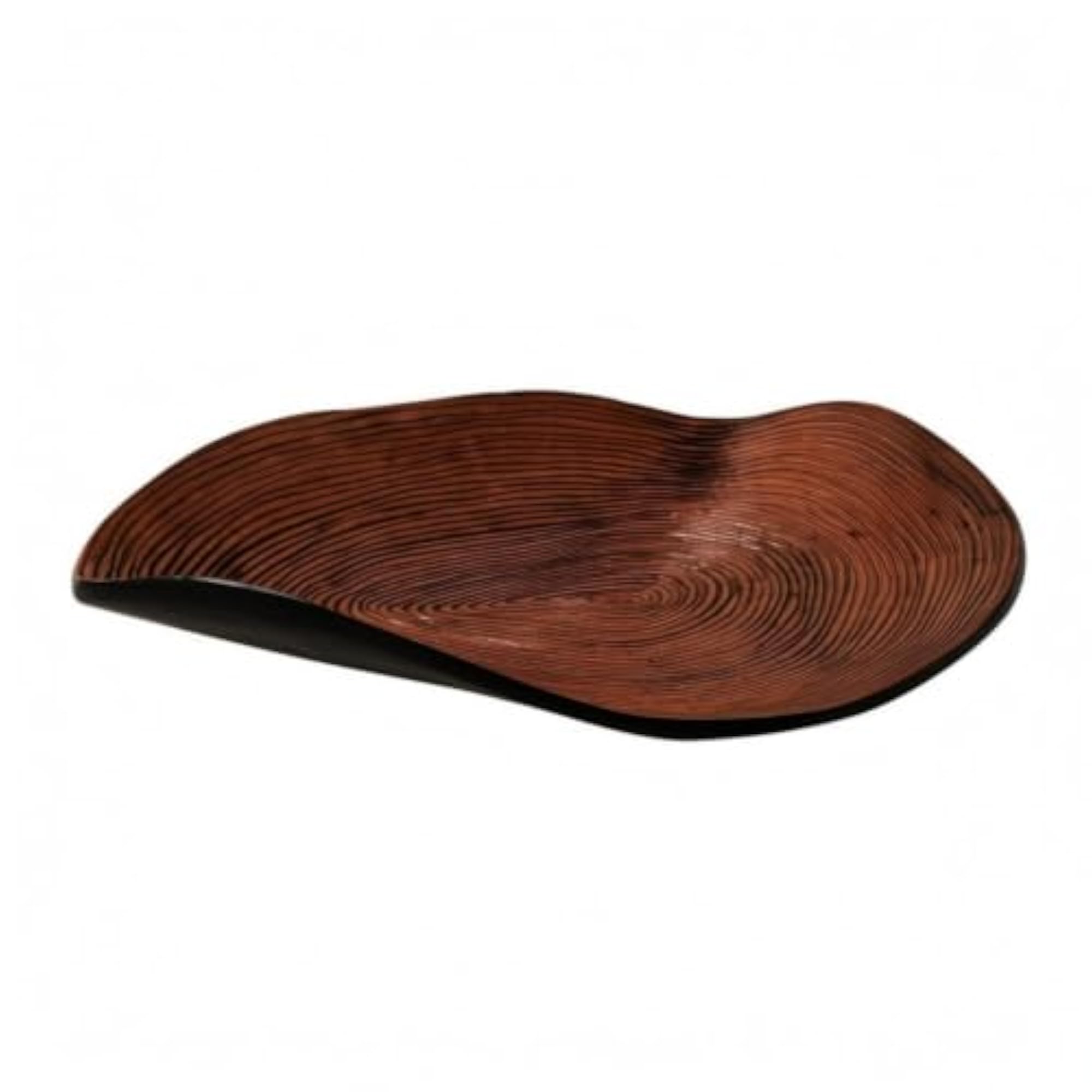 Woodgrain-Style Organic Shape Oval Tray for Coffee Table