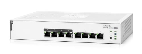 Image of HPE Networking Instant On Switch Series 1830 8-Port Gb Smart-Managed Layer 2 Ethernet Switch with PoE | 8X 1G | 4X CL4 PoE (65W) | Fan-Less | US Cord (JL811A#ABA)