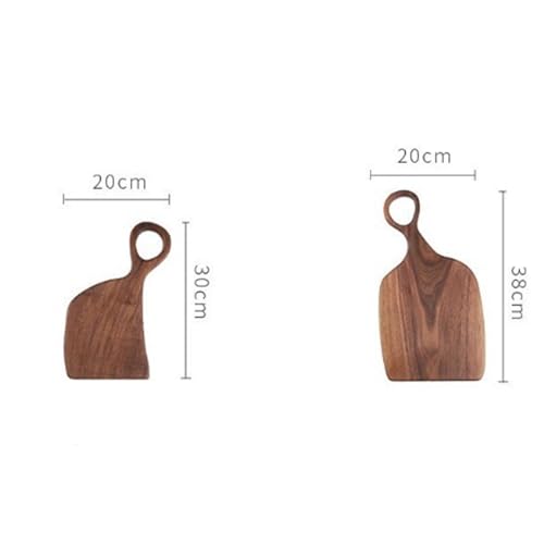 Tabla de cortar de madera natural premium con acabado irregular grueso 3