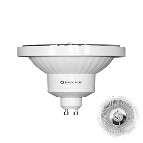 Bombilla LED AR111 DOLE GU10, 15 W, 230 V, 45°, tono cálido, 2700 K, reflector QR111