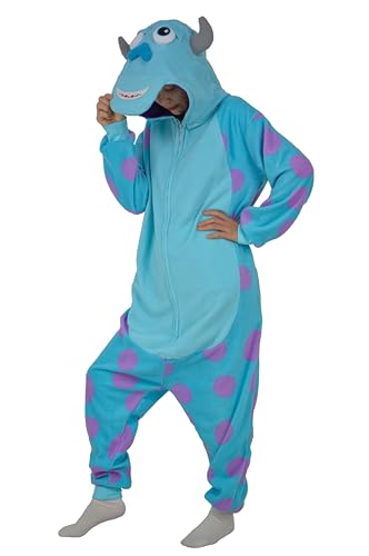 RANSUU Onesie Costume Pyjama Combinaison Adulte Costume Femme Homme Kostum Animal Onesi Pyjama Noël Carnaval, bleu, S