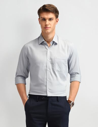 Image of Arrow Slim Fit Mens Formal Shirt - 100% Cotton, Breathable & Comfortable, Full Sleeves Checkered Shirts for Men