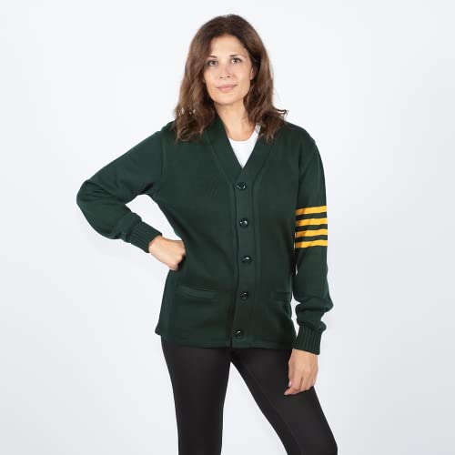 Image of Stewart & Strauss Cardigan Varsity Letter Sweater | American style button front letter sweater knit since 1977, heavyweight and ready for chenille letters and patches