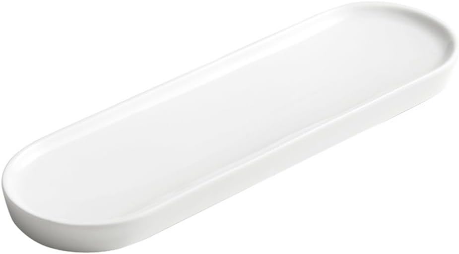 Long Oval Vegetable Plate with Fish PlateHotel TablewareCommercial Chinese Porcelain Cold Food