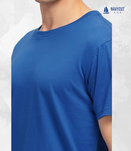 Image of Men T Shirt Cotton Round Neck | Solid Cotton Tee Half Sleeve | Breathable Casual T Shirt for Men | Stylish Round Neck Casual Wear | 12 Colors