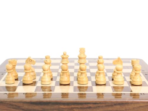 Set de ajedrez magnético plegable 16.25 cm madera miniatura 5