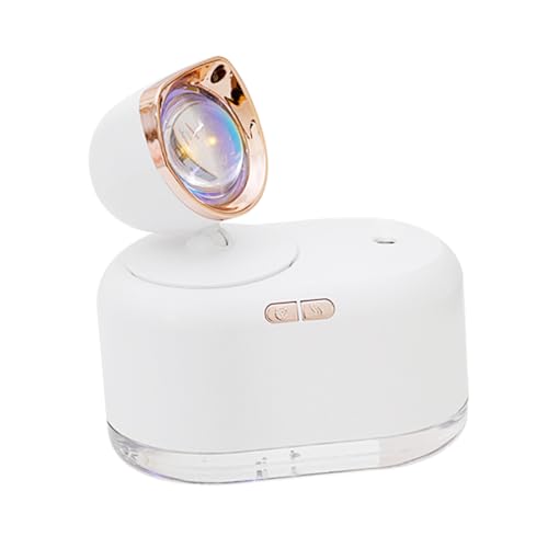 NUOLUX 小型加湿器 卓上空気清浄ライト付き ロマンチックな日没投影デザイン 家用オフィス車載対応 乾燥対策に適した 素材使用