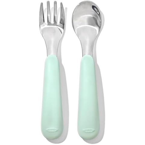OXO Tot Fork and Spoon Set - Opal Cover
