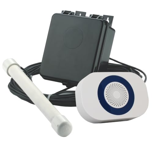 Dakota Alert Driveway Alarm Sensor - DCPA-4k Plus Driveway Alarms Wireless Outside Weatherproof Alert System 1-Mile-Long Range Sensors Receiver & Vehicle Detecting Probe Transmitter & 50 Wire