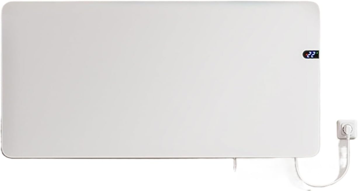 Calefactor Eléctrico de Panel con Termostato Ajustable y Temporizador 600W