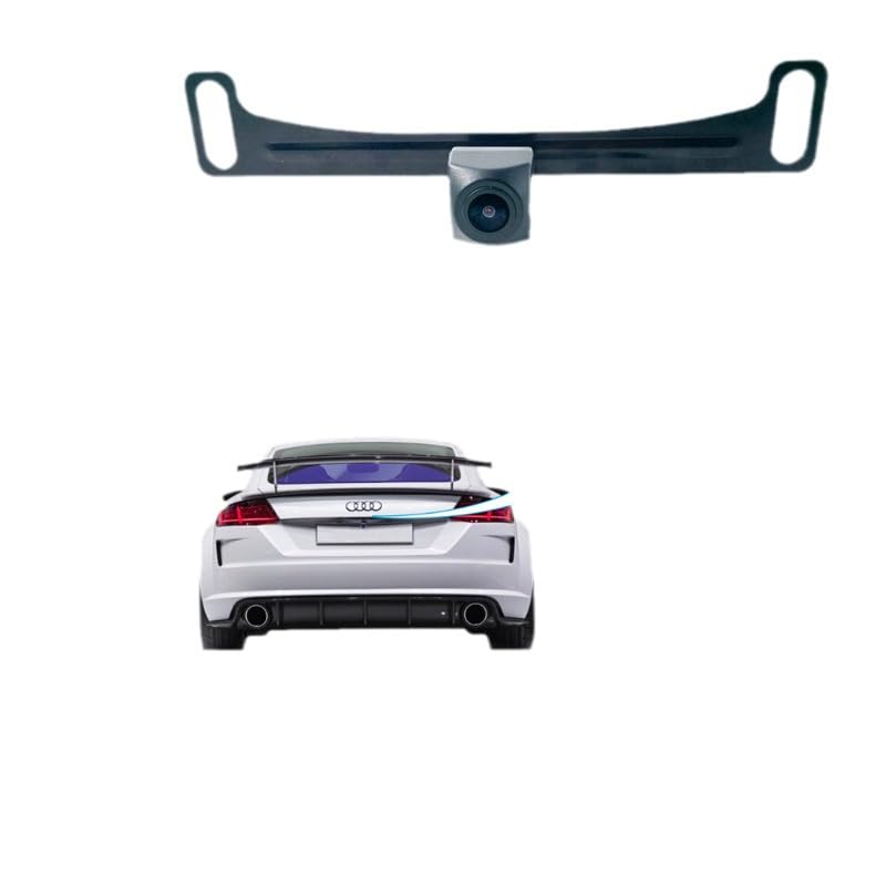 Image of Black Universal Vehicle Backup Camera License Plate Bracket, Installation Holder for Car Rear View Camera Reverse Cameras Vehicle Backup Cameras Car Safety and Security