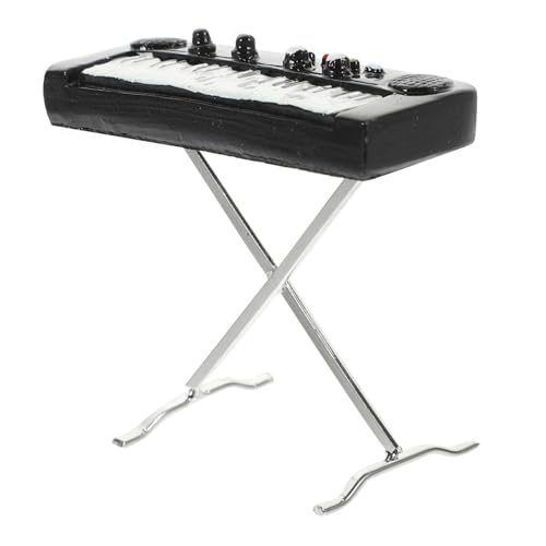Abaodam Miniatura de Órgano Electrónico para Casa de Muñecas de Instrumento Musical Decorativo Organillo Miniatura Adorno Artístico para Escritorio y Estantería