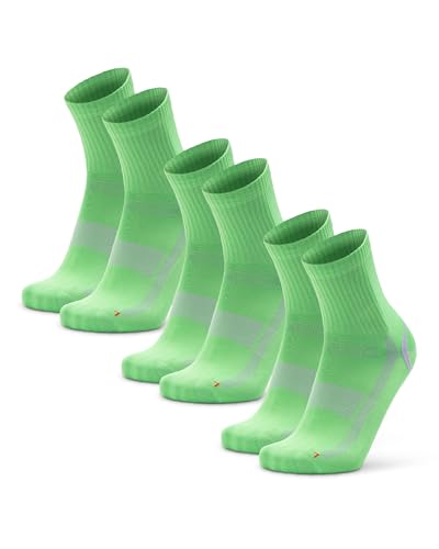 DANISH ENDURANCE Long Cycling Socks, 3 Pairs of Cycling Socks, Lightweight Cycling Socks, Breathable & Padded, for Men and Women