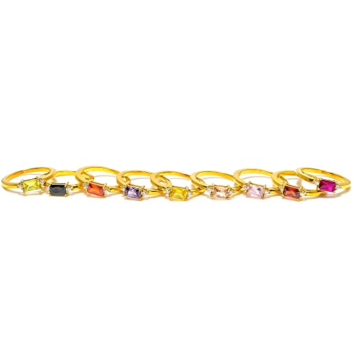 Mother's Day Special Gift | Stacking Stackable Rings For Woman & Girls | 4X6 Ruby Gemstone Ring With Cubic Zirconia | 925 Sterling Silver Ring Band (925 Silver, 6) #TOP1