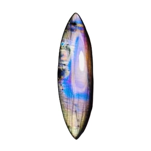 Cabochon labradorite naturelle 75mm dos plat pour réparer ou monter une bague