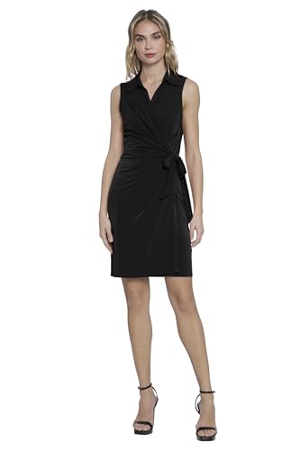 Image of Donna Morgan Women's Sleeveless V-Neck Wrap Dress for Women | Casual and Summer Dresses for Women