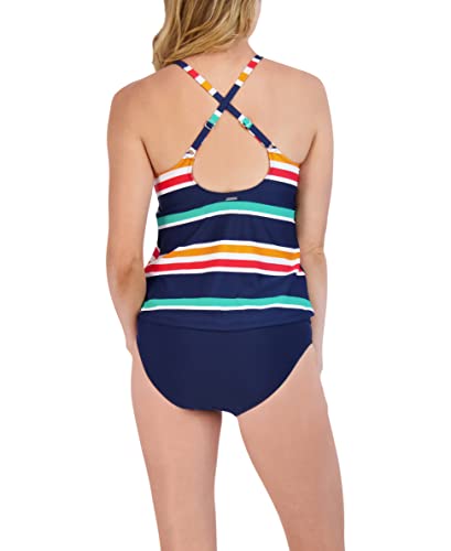 Nautica Women's Tankini Swimsuit Top Only– High Neck, Quick-Dry, UPF+, Beach, Pool, Resort Wear3