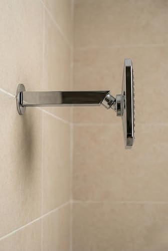 Image of KABA by ACQUASO 4x4 inch Inch Overhead Shower | High Pressure Rain Spa System For Luxury Bathroom | ABS Rainfall Showerhead Easy Install with 9 inch Steel ARM (OREO)