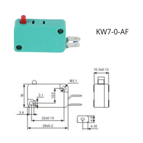 Microinterruptor de límite KW7-0-AF repara finales de carrera inestables con contactos NA NC 2