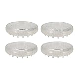 SoftTouch 4680195N Round Spiked Plastic Caster Cups for Short Loop Carpet (3/8