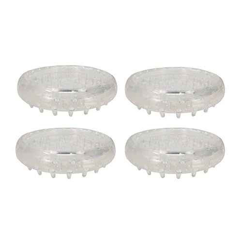 SoftTouch 4680195N Round Spiked Plastic Caster Cups for Short Loop Carpet (3/8