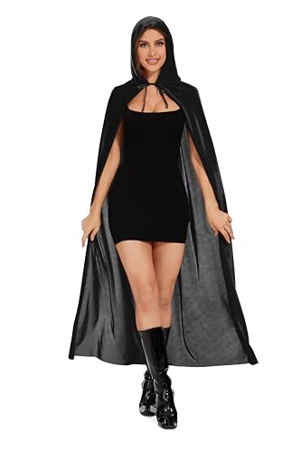 Raven Cape Red Cape Red Riding Hood Cape Red Cape for Women Purple Cape with Hood Raven Costume Raven Cosplay Red Cape with Hood Black Cape Women Raven Cloak Black Hooded Cape Velvet Cape Black M
