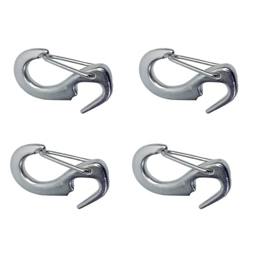 DBMIMPORTERS 4 Pcs Stainless Steel T316 Open End Spring Snap Tack Hook,Sail Snap Hook 1-7/8