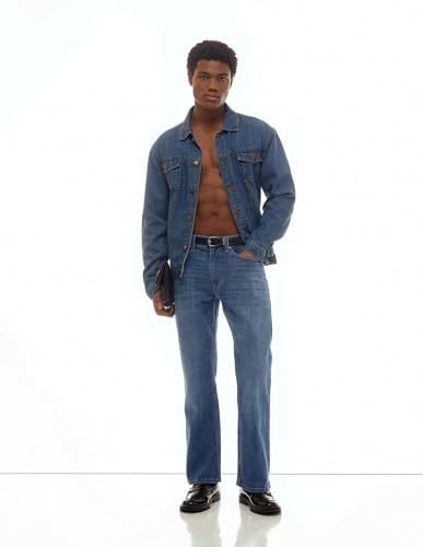 Image of Flying Machine Men's Bootcut Fit Jeans| Solid | Mid Rise | Stretchable | Jeans for Man