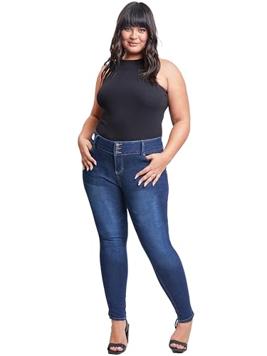 YMI Women's Plus Size Sustainable Essential Skinny Jeans4